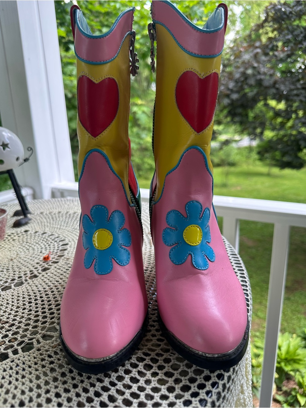 DELIA*S BY DOLLS KILL COLORBLOCK COWBOY BOOTS SIZE 7 - Picture 10 of 14